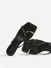 Linzi Black Polished Toe Ring Mule Heels - Image 5 of 5