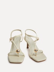 Linzi White Immersed Toe Post Heeled Sandals - Image 4 of 5