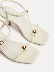 Linzi White Immersed Toe Post Heeled Sandals - Image 5 of 5