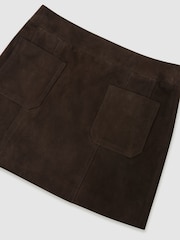 Reiss Chocolate Brown Vida Skirt - Image 3 of 3