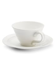 Sophie Conran Set of 4 White Porcelain Tea Cup & Saucers - Image 1 of 4