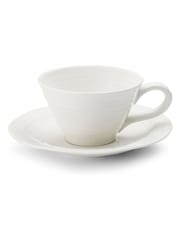 Sophie Conran Set of 4 White Porcelain Tea Cup & Saucers - Image 4 of 4