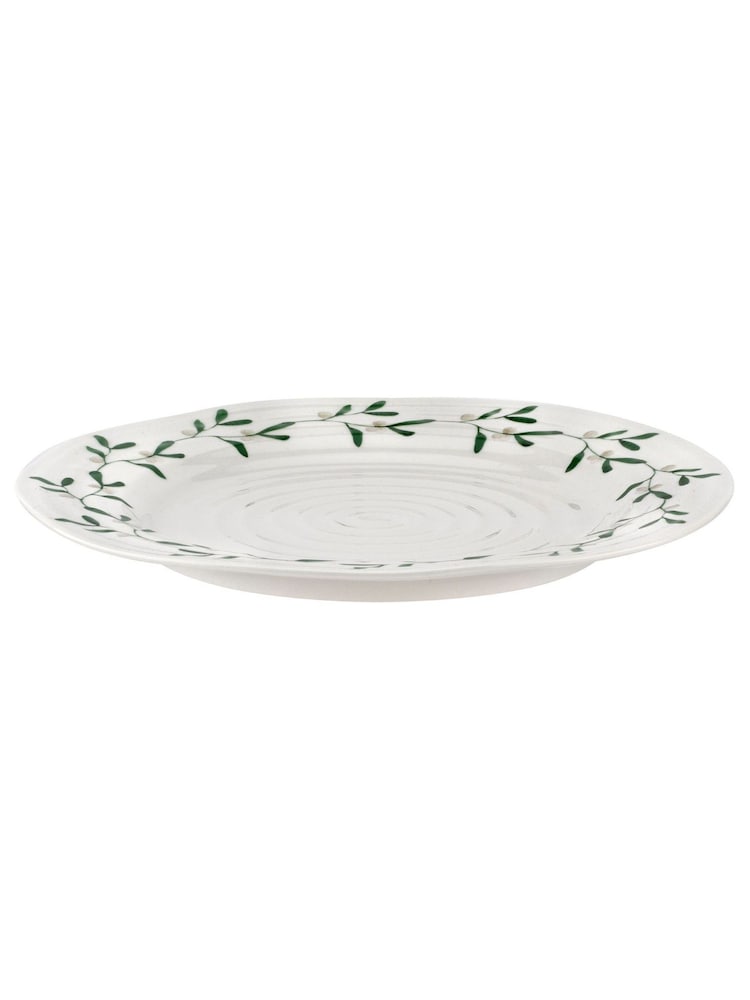 Sophie Conran Set of 4 White Mistletoe Dinner Plates - Image 1 of 4