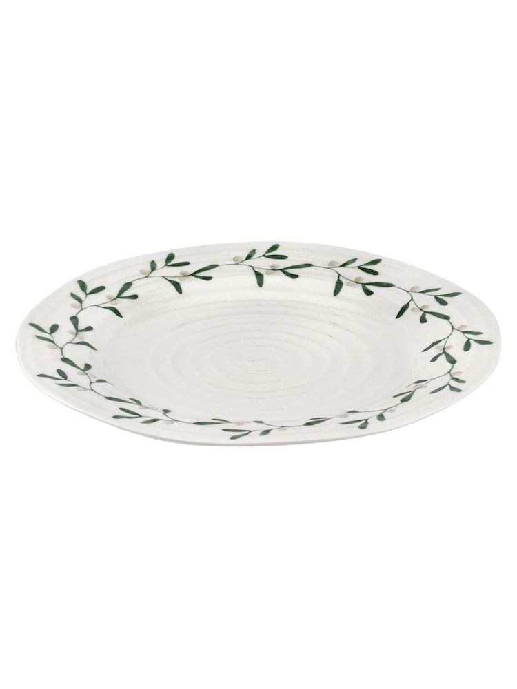 Sophie Conran Set of 4 White Mistletoe Dinner Plates - Image 2 of 4