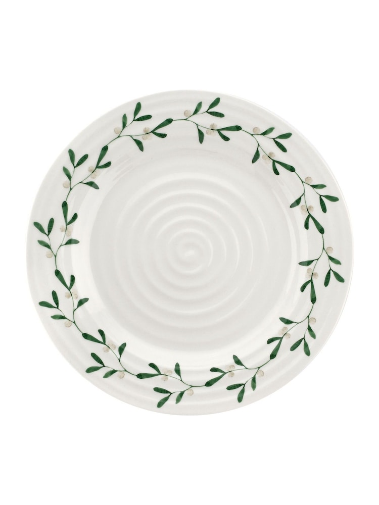 Sophie Conran Set of 4 White Mistletoe Dinner Plates - Image 4 of 4