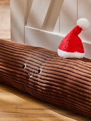 Brown Christmas Yule Log Draught Excluder - Image 2 of 3