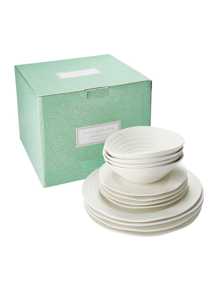 Sophie Conran 12 Piece White Porcelain Dinnerware Set - Image 1 of 5