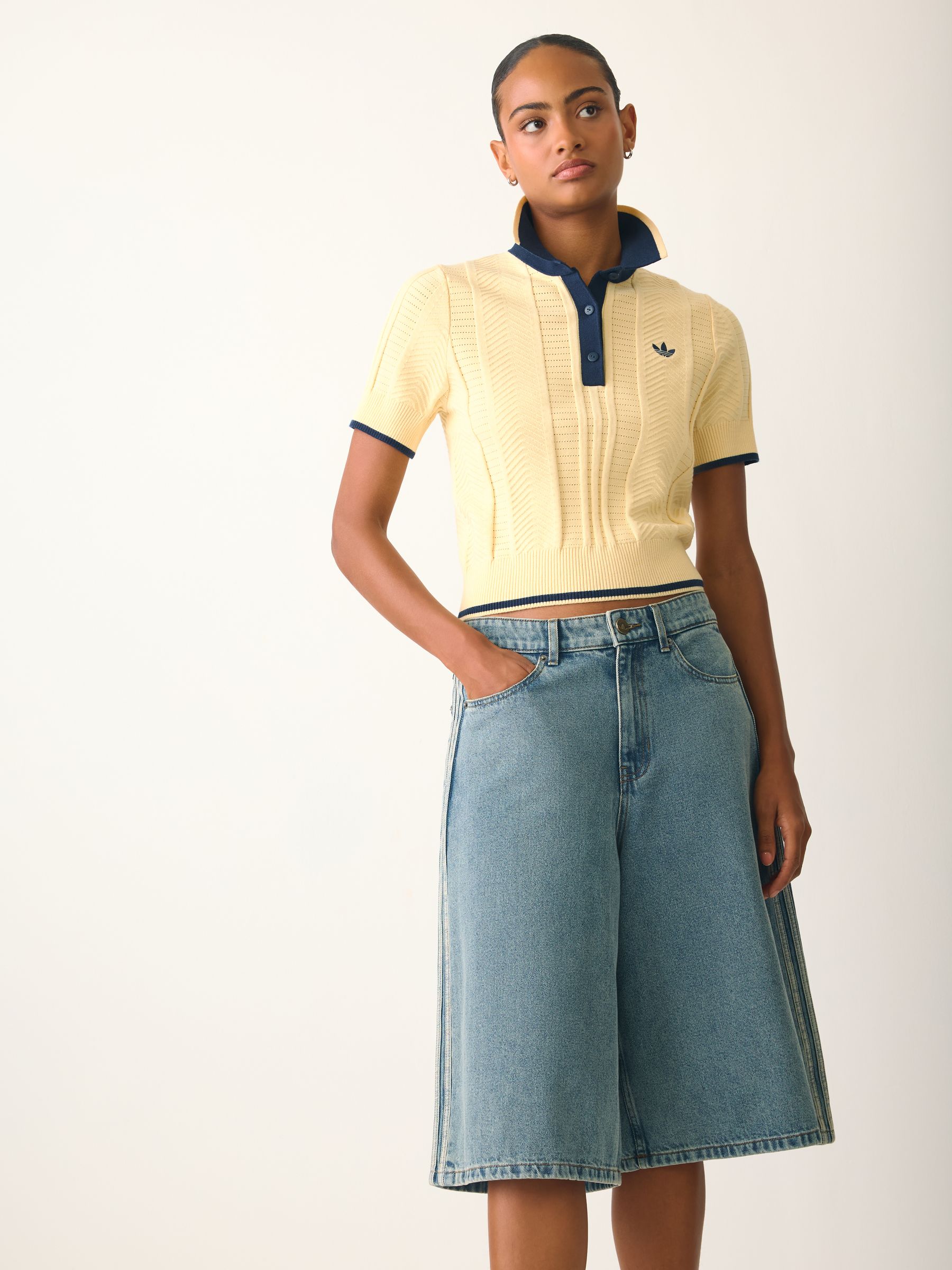 Buy adidas Originals Blue Denim Jeans Shorts from Next Canada