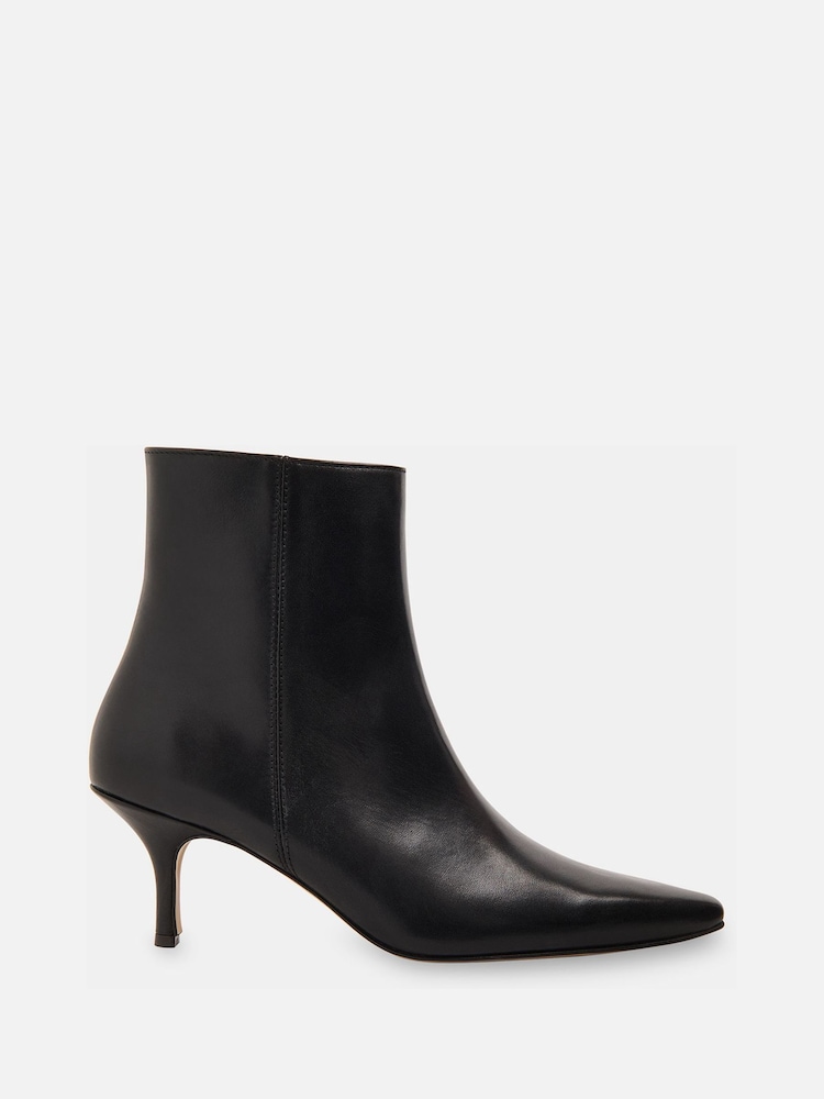 Whistles Black Pointed Kitten Heel Boots - Image 2 of 4