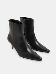Whistles Black Pointed Kitten Heel Boots - Image 3 of 4