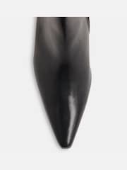 Whistles Black Pointed Kitten Heel Boots - Image 4 of 4