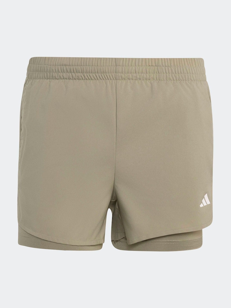 深绿色 - adidas 运动必备 2In1 短 - 1的图像1｝
