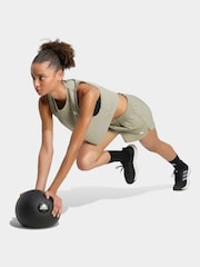 adidas Dark Green Workout Essentials 2In1 Shorts - Image 3 of 7