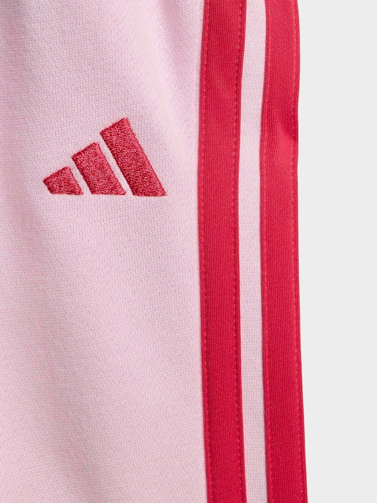 adidas Pink 3 Stripe Tracksuit - Image 7 of 7