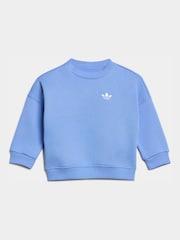 adidas Originals Blue Crew Neck Joggers Set - Image 2 of 7