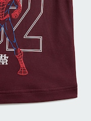 adidas Burgundy Red Junior Boys Knitted Joggers - Image 5 of 6
