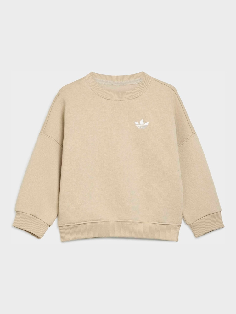 adidas Originals Brown Crew Neck Joggers Set - Image 2 of 7