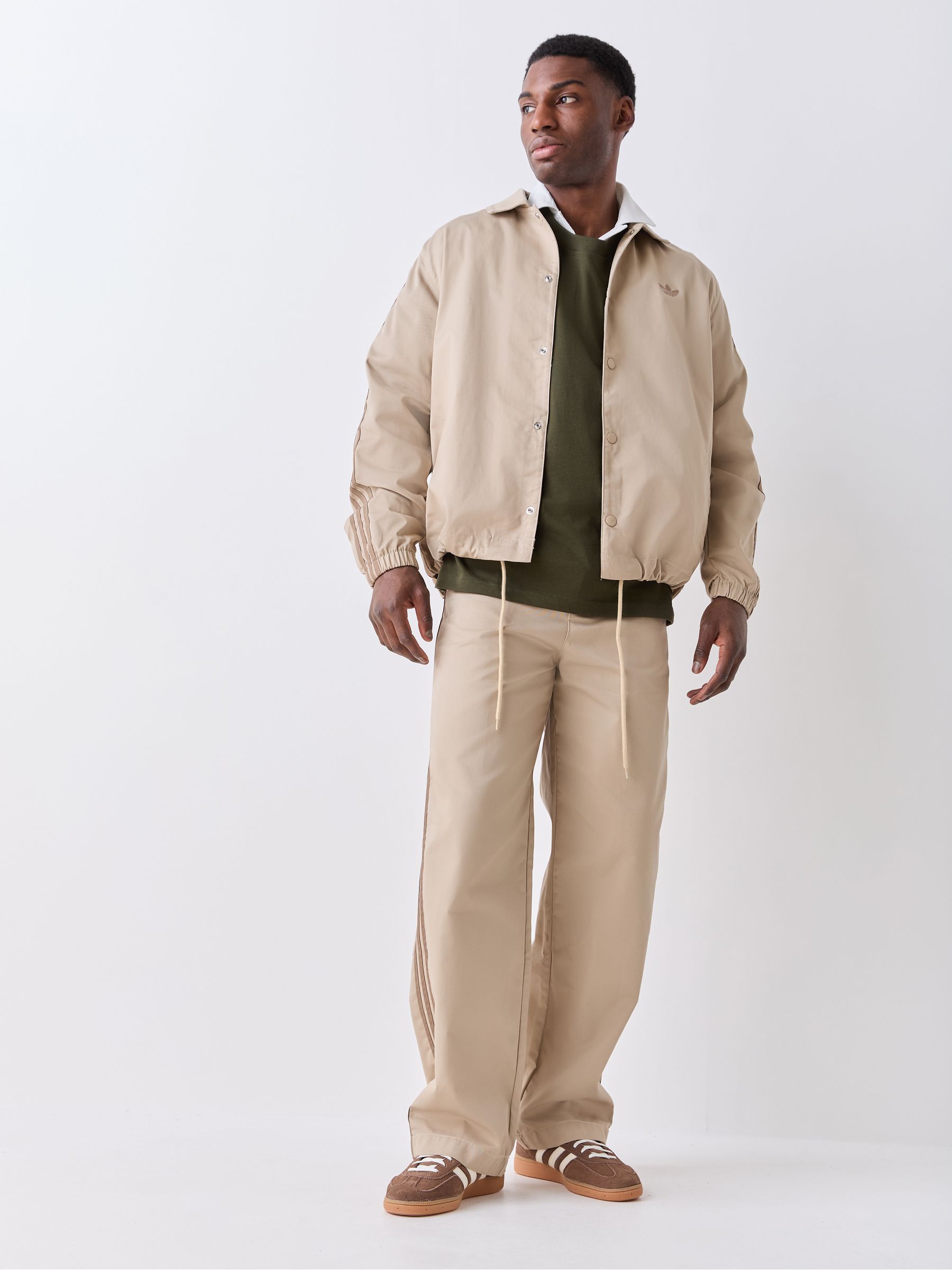 Buy adidas Originals Beige 3 Stripes Pleated Trousers from Next USA