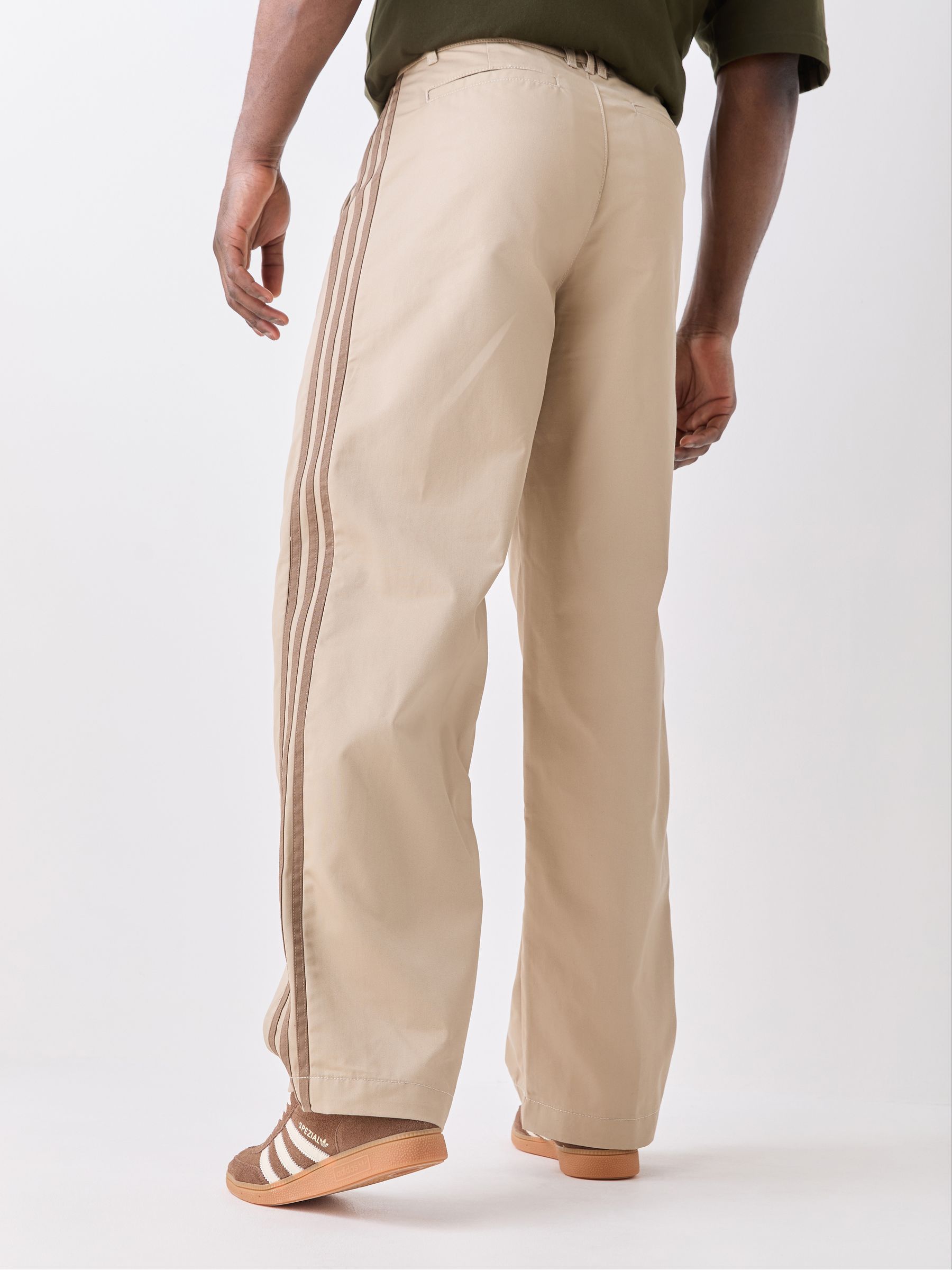 Buy adidas Originals Beige 3 Stripes Pleated Trousers from Next USA