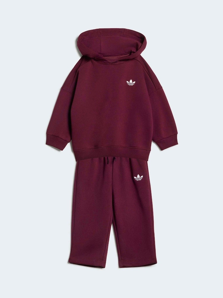 adidas Originals Red Hoodie Jogger Set - Image 1 of 7 adidas Originals Red Hoodie Jogger Set - Image 1 of 7