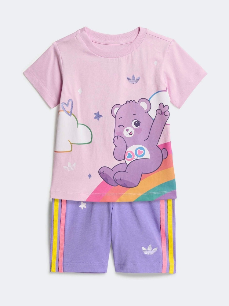 adidas Originals Pink Top and Short Set - Image 1 of 7 adidas Originals Pink Top and Short Set - Image 1 of 7