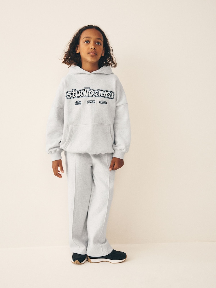 Grey Slogan Hoodie (3-16yrs) - Image 2 of 4 Grey Slogan Hoodie (3-16yrs) - Image 2 of 4
