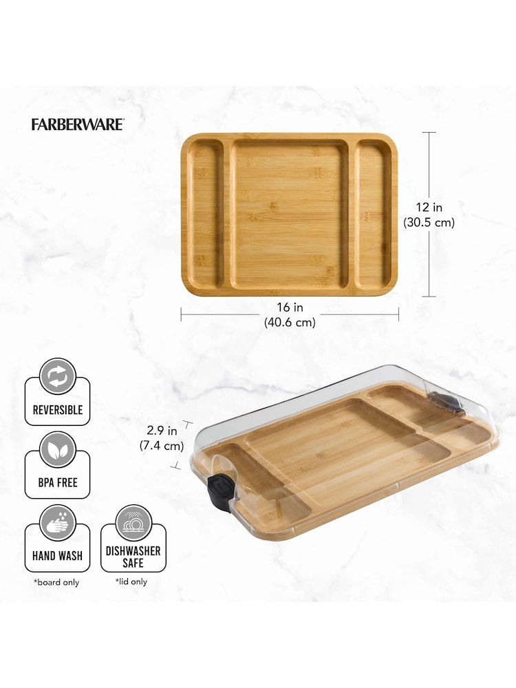 Farberware Wood Build-a-Board Bamboo Rectangular Board - Image 6 of 6 Farberware Wood Build-a-Board Bamboo Rectangular Board - Image 6 of 6