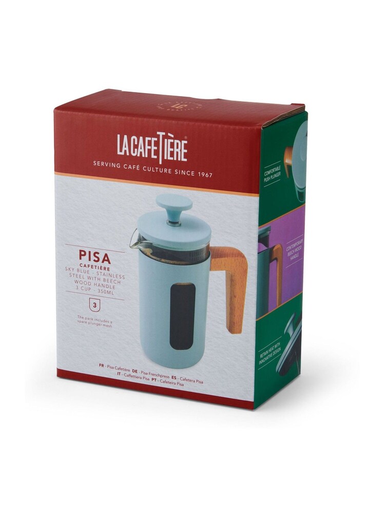 La Cafetiere Blue Pisa French Press 3 Cup - Image 6 of 6 La Cafetiere Blue Pisa French Press 3 Cup - Image 6 of 6
