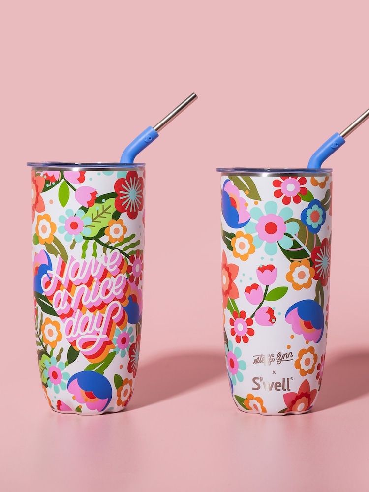 S’well Multicolour Steffi Lynn Thermal Tumbler with Straw - Image 2 of 6 S’well Multicolour Steffi Lynn Thermal Tumbler with Straw - Image 2 of 6