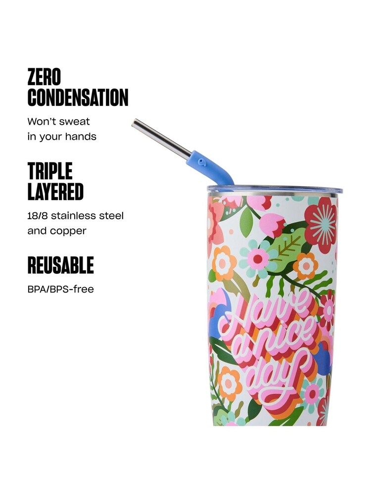S’well Multicolour Steffi Lynn Thermal Tumbler with Straw - Image 6 of 6 S’well Multicolour Steffi Lynn Thermal Tumbler with Straw - Image 6 of 6