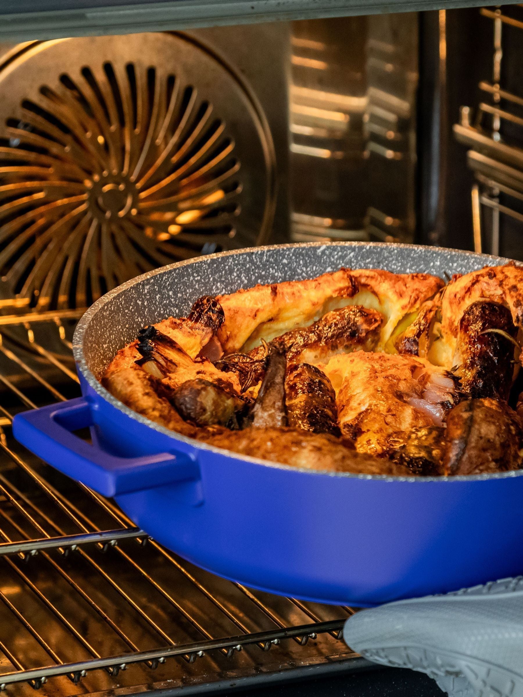 Masterclass Unisex Blue Cast Aluminium Casserole Dish Electric Shallow Cooking Pot,, 4L, Gift Boxed 28Cm - Image 5