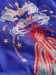 Boden Blue Volcano Superstitch Long Sleeve Top - Image 3 of 3