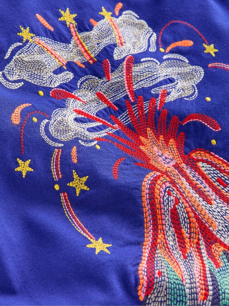 Boden Blue Volcano Superstitch Long Sleeve Top - Image 3 of 3