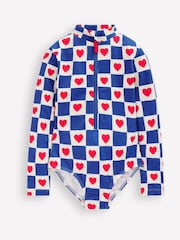 أزرق - بدلة سباحة بكم طويل من Boden - صورة 1 من 3