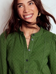 Boden Green Rhea Cotton Dobby Top - Image 2 of 5
