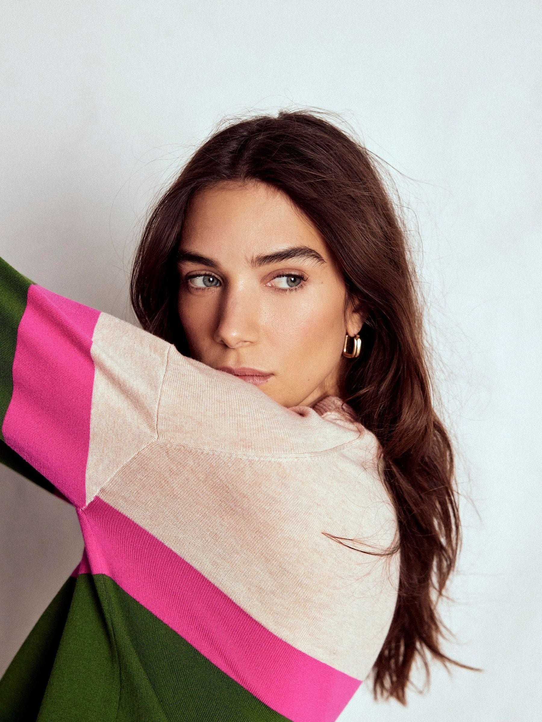 Buy Boden Green Lara Relaxed Cotton Jumper from Next USA