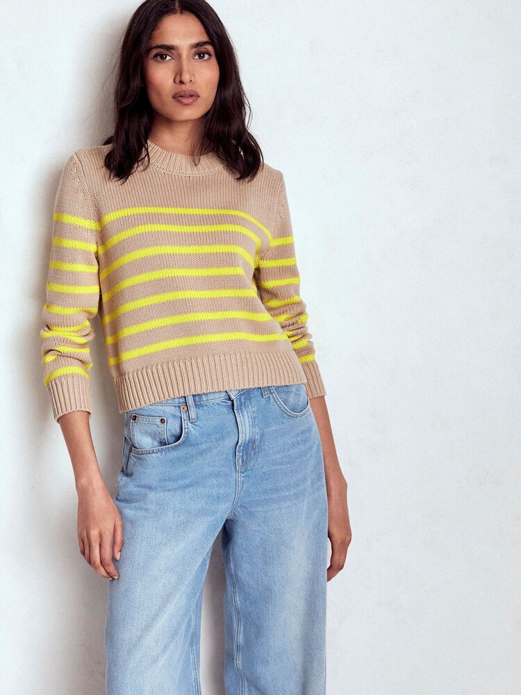 Boden Brown Lucy Chunky Cotton Jumper - Image 2 of 6 Boden Brown Lucy Chunky Cotton Jumper - Image 2 of 6