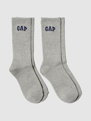 Gap Grey Yoga Crew Socks 2 Pack - Image 1 of 1