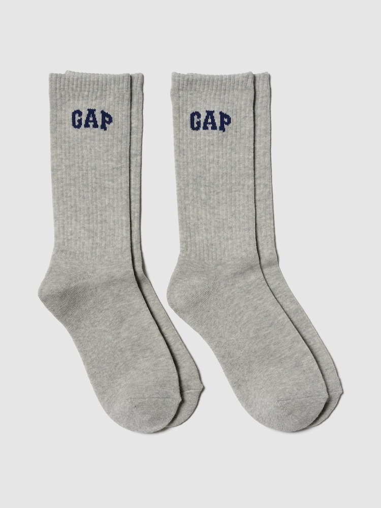Gap Grey Yoga Crew Socks 2 Pack - Image 1 of 1