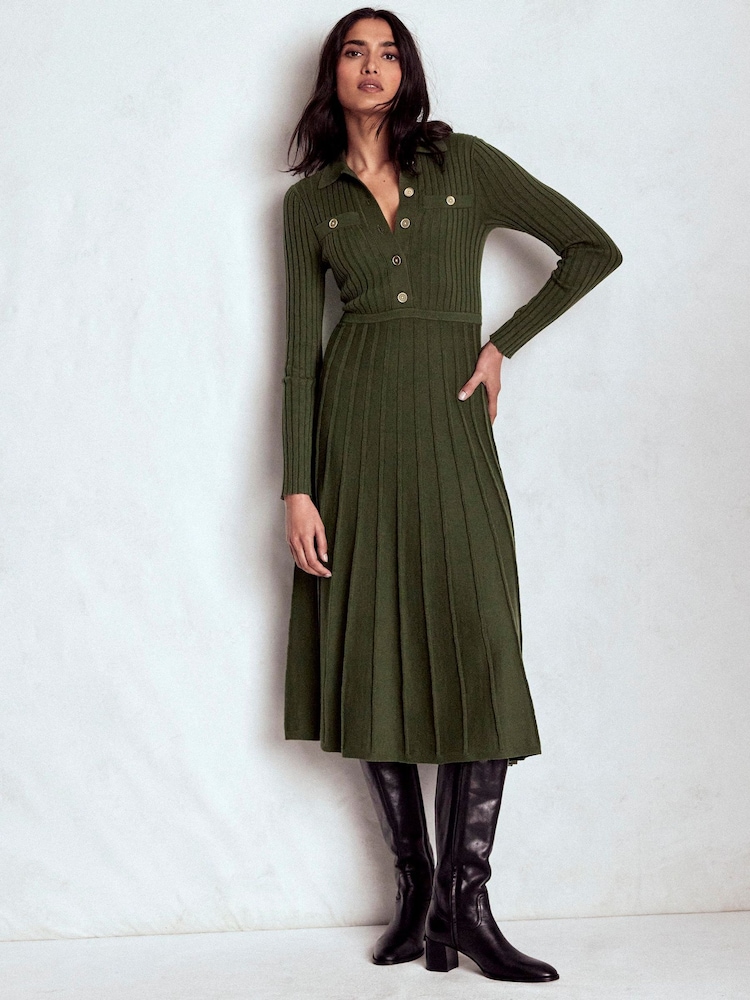 Boden Bronte Knitted Rib Shirt Dress - صورة 1 من 7