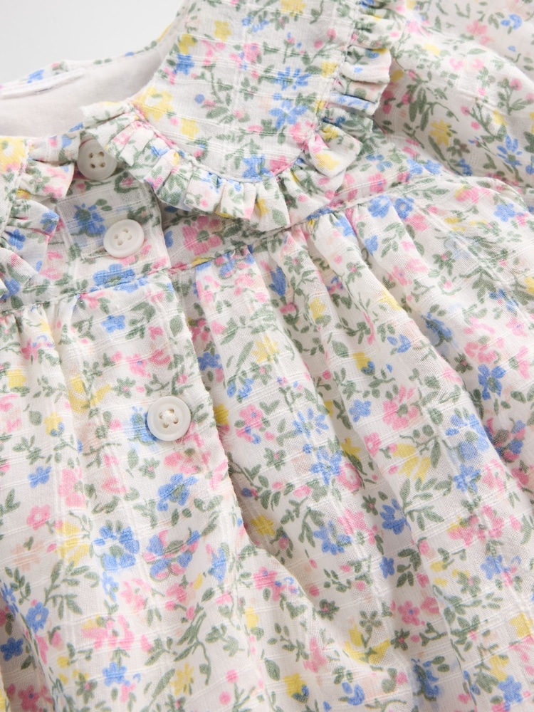 Gap Pink Floral Ruffle Puff-Sleeve Outfit Set (0-24mths) - Image 3 of 3 Gap Pink Floral Ruffle Puff-Sleeve Outfit Set (0-24mths) - Image 3 of 3