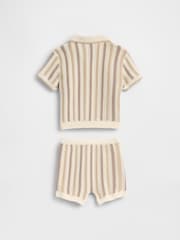 Gap Crochet Shirt Outfit Set (0-24mths) - Imaginea 2 din 3