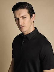 Charles Tyrwhitt Black Smart Jersey Polo Shirt - Image 2 of 5