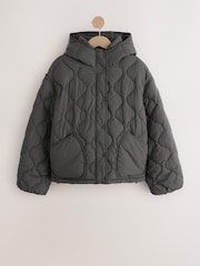 Gris - Chaqueta guateada ligera con acabado impermeable - Imagen 1 de 3