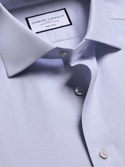 Charles Tyrwhitt Blue Ice  Non-Iron Twill Cutaway Classic Fit Shirt - Image 6 of 6