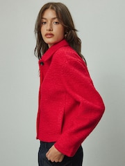 Red Coatigan Bomber Jacket - Image 4 of 9