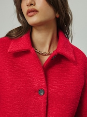 Red Coatigan Bomber Jacket - Image 6 of 9