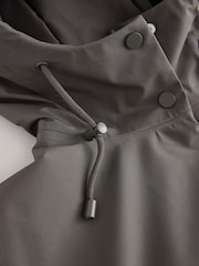 Grey Waterproof Funnel Neck Padded Bomber Jacket - Image 8 of 8