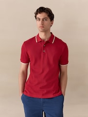 Rojo - Polos de manga corta con ribete - Imagen 1 de 7