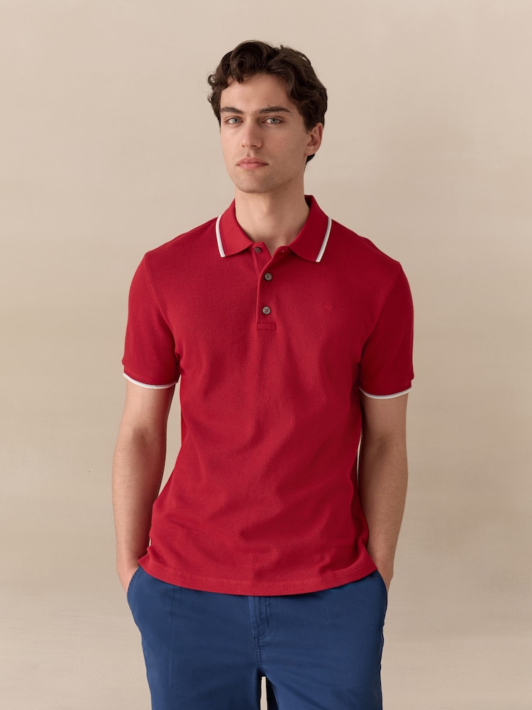 Rojo - Polos de manga corta con ribete - Imagen 1 de 7